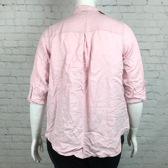 0X 3X Style & Co Pink Button Down Shirt Plus Size - Picture 3 of 6